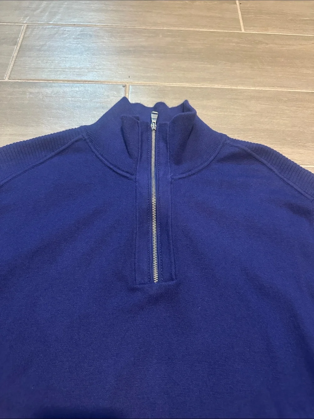 Banana Republic Men’s Quarter-Zip Sweater in Royal Blue